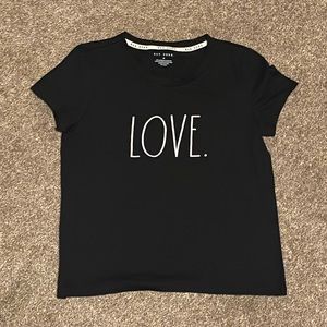 Barely Worn Black Rae Dunn Short Sleeve Tee